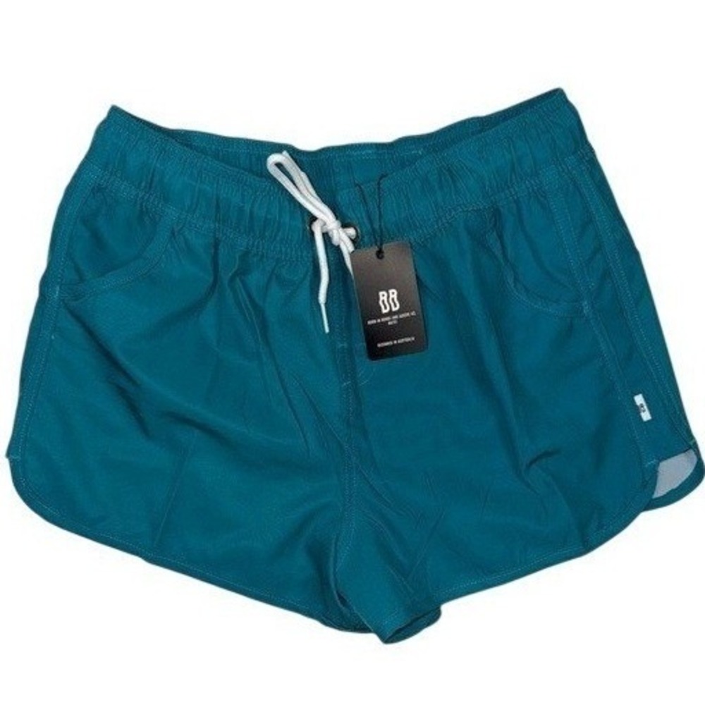 Bondi Beamers Womens Teal Blue Athletic Dolphin Shorts Size 12 New With Tags